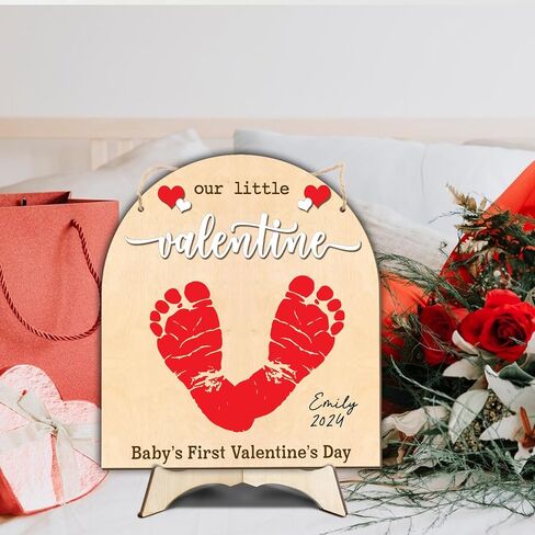 DIY Baby's First St Patricks Day Footprints Art Sign, St. Patrick's Day Craft Newborn Keepsake, Baby Footprint St Patricks Birthday Gift, Baby Milestone Announcement Photo Props, My First St Patrick in Kuwait