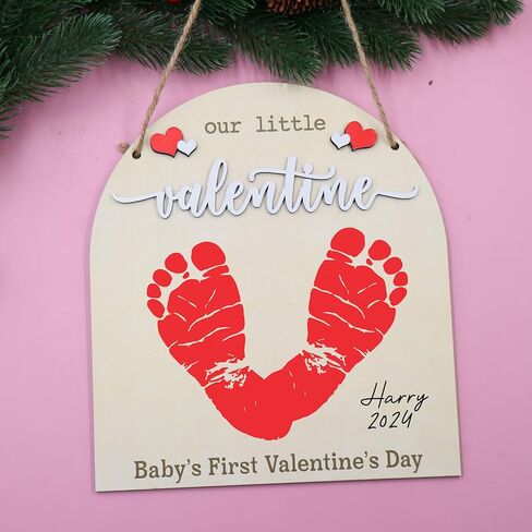 DIY Baby's First St Patricks Day Footprints Art Sign, St. Patrick's Day Craft Newborn Keepsake, Baby Footprint St Patricks Birthday Gift, Baby Milestone Announcement Photo Props, My First St Patrick in Kuwait