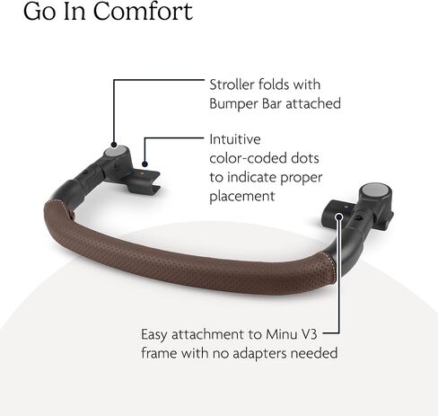 UPPAbaby Bumper Bar for Minu V3 Stroller - Quick Attachment - Folds with Stroller - Black in Saudi Arabia