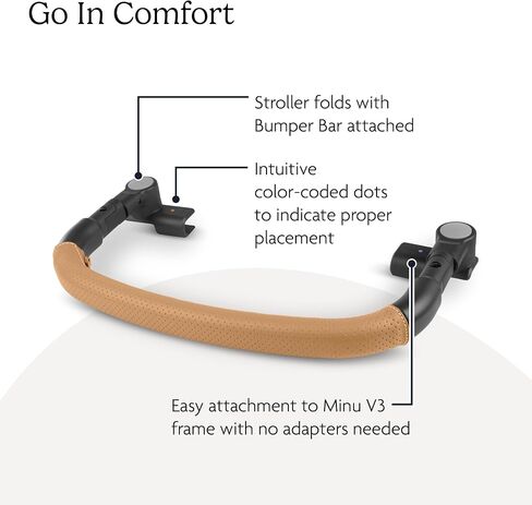 UPPAbaby Bumper Bar for Minu V3 Stroller - Quick Attachment - Folds with Stroller - Black in Saudi Arabia