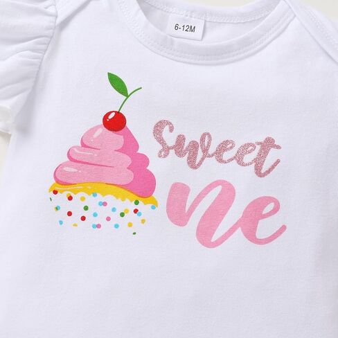 YOUNGER TREE Baby Girl 1st Birthday Outfits One Year Old Clothes Romper Tutu Cake Smash Skirt with Headband Baby Girl Gifts in Saudi Arabia