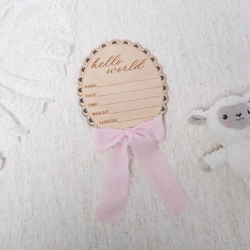 Hello World Baby Announcement Sign, Newborn Birth Stats Sign, Hospital Baby Announcement Photo Prop Sign in Saudi Arabia