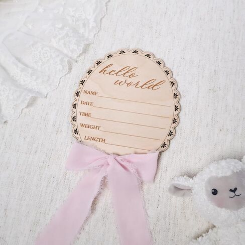 Hello World Baby Announcement Sign, Newborn Birth Stats Sign, Hospital Baby Announcement Photo Prop Sign in Saudi Arabia