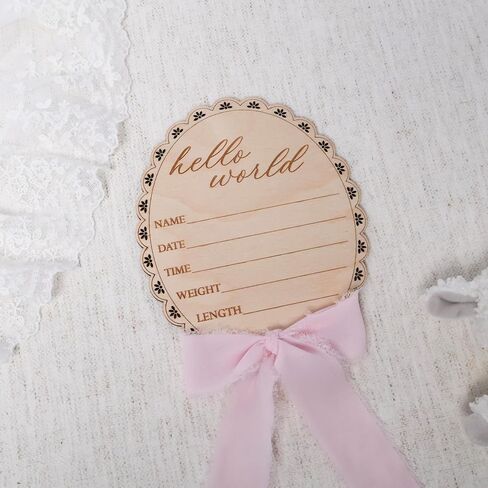 Hello World Baby Announcement Sign, Newborn Birth Stats Sign, Hospital Baby Announcement Photo Prop Sign in Saudi Arabia
