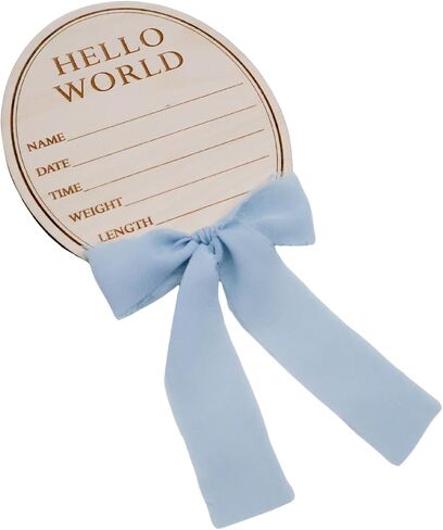Hello World Baby Announcement Sign, Newborn Birth Stats Sign, Hospital Baby Announcement Photo Prop Sign in Saudi Arabia