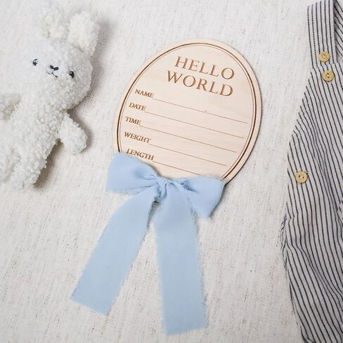 Hello World Baby Announcement Sign, Newborn Birth Stats Sign, Hospital Baby Announcement Photo Prop Sign in Saudi Arabia