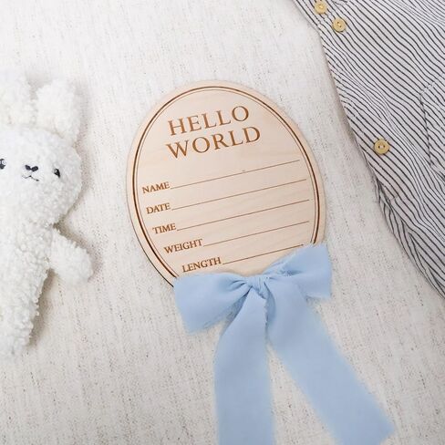 Hello World Baby Announcement Sign, Newborn Birth Stats Sign, Hospital Baby Announcement Photo Prop Sign in Saudi Arabia