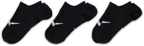 Nike Everyday Plus Lightweight, Black/White, Womens, Women'S Training Footie Socks (3 Pairs) in Saudi Arabia