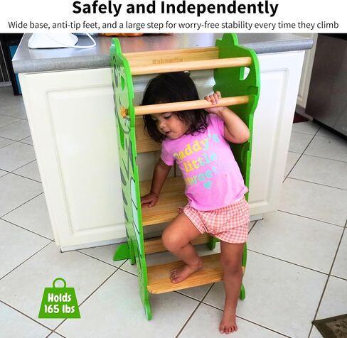 Toddler Tower Adjustable Height Trike Dino Toddler Step Stool– Safe Standing Kids Step Stool– Kids Step Stools for Toddlers– Stools for Kitchen Counter & Bathroom – Learning Tower Kitchen Stool Helper in Saudi Arabia