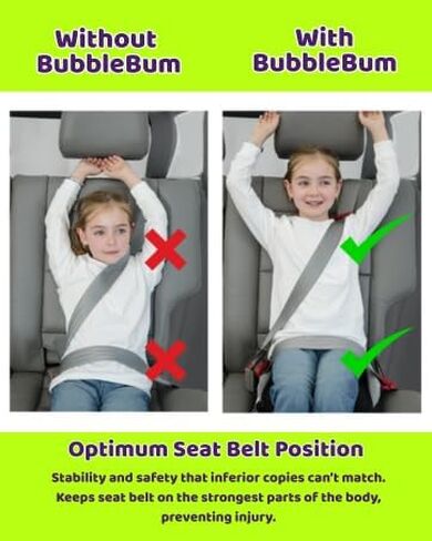 bubblebum Twin Pack Inflatable Backless Booster Car Seat, Portable Travel Booster Seat, Booster Seats for Cars 40-100 lbs, Kids & Child 4-10 Years Old - Black in Kuwait