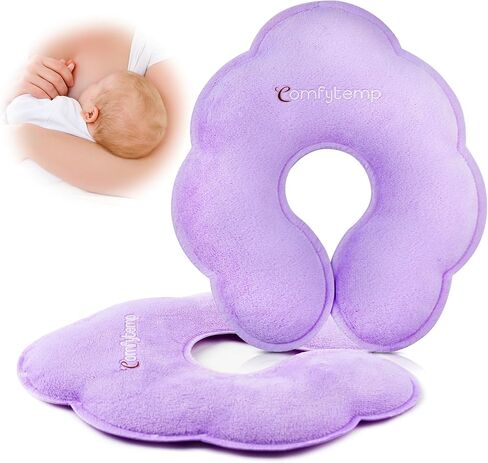 Comfytemp Breastfeeding Therapy Packs, 4-Pack Larger Dual-Sided Hot & Cold Breast Gel Ice Pads, FSA HSA Eligible, Reusable Postpartum Essentials for Pain Relief, Mastitis, Engorgement, New Mom Gifts in Saudi Arabia