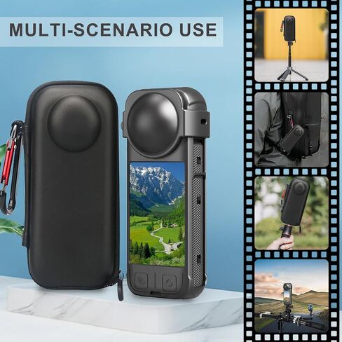 مجموعة إكسسوارات حماية الكاميرا لـ Insta 360 x4 - تشمل حراس العدسات وحالة حماية من السيليكون وحامي الشاشة وحالة الكاميرا مع مشبك وحراس العدسات الأمامية والخلفية in Saudi Arabia