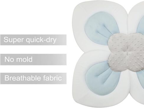 PandaEar Baby Bath Pad for Infant Newborn | Soft Flower Petals for Sink Bathtub Essentials Shower Gift (Pink) in Kuwait