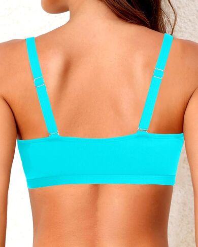 Tempt Me Women Bikini Tops Push Up Swim Top Front Tie Knot Bathing Suit Top Padded Swimsuit Top Only in Saudi Arabia