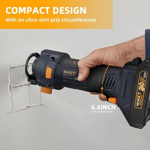 MAXXT Cordless Cut Off Tool, Drywall Rotary Saw 28000 RPM,Tool Free Depth Adjustment, Drywall Cutting Tool for Plywood/Wood/Drywall(Tool Only) in Saudi Arabia