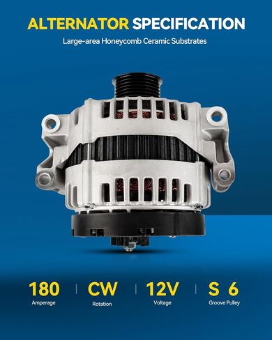 PHILTOP Alternator Compatible with Samurai 1986-1995, Metro 1989-1993, Sprint 1987-1988, Sidekick 1989 1.3L High Amp Alternators Replace 14684N 12V 55Amp CW V1 1-Groove Pulley in Saudi Arabia