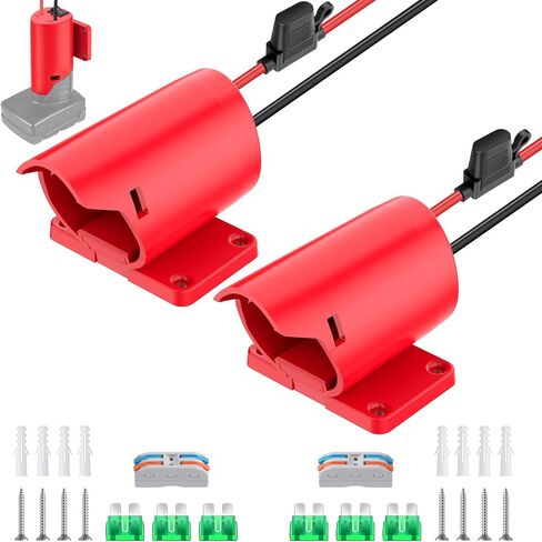 1 Packs Power Wheel Adapter for Milwaukee M12 Battery Adapter 12V Power Wheel Battery Conversion Kit with Switch, Fuse & Wire Terminals, 12AWG Wire, Power Connector for DIY Rc Car Toys and Robotics in Kuwait