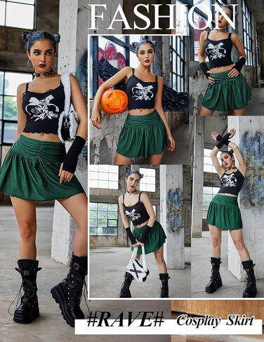 Avidlove Women Ruffle Skirt Ruched Waist Short Skirts Sexy Glitter Skirt Mini Lingerie Skirts in Kuwait