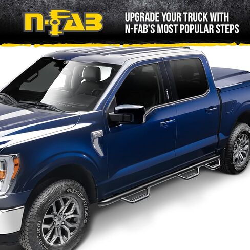RealTruck Nerf Steps for Dodge RAM | Cab Length, Heavy Duty Steel, Textured Black | D0273QC-TX | Fits 2002-2008 Dodge RAM 1500, 2002-2009 2500/3500 Quad Cab 4 Door, SRW/DRW Gas/Diesel in Kuwait