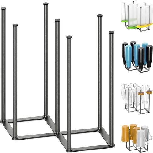 Retractable Bottle Drying Rack, Baby Bottle Drying Rack, Collapsible Cup Draining Holder, Reusable Storage Bag Dryer with Non-Slip Bottom - Stainless Steels in Saudi Arabia