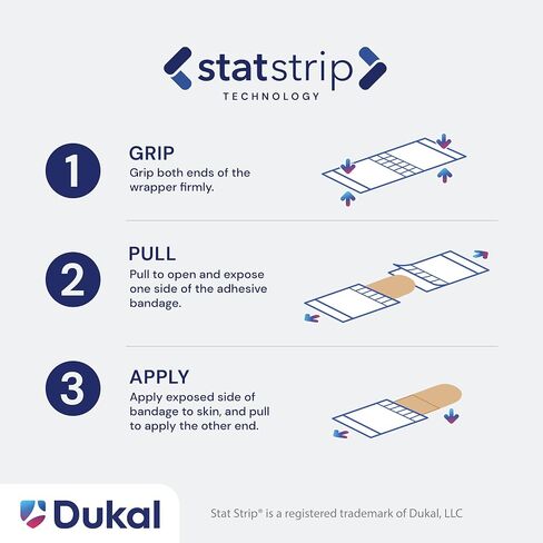 Glitter Stat Strip Design Adhesive Strip, ¾ x 3 Inch, Dukal 1075413, 100 Count in Saudi Arabia