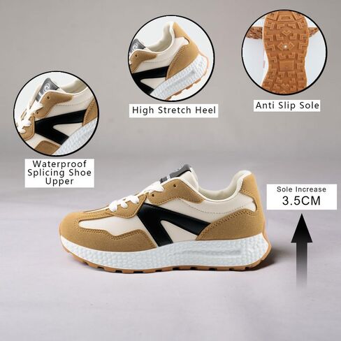 Athletic Walking Shoes for Women Popcorn Sole Sports Sneakers Color Block Classic Shoes for Walking,Running,Shopping in Saudi Arabia