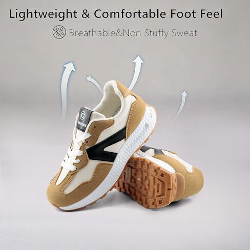 Athletic Walking Shoes for Women Popcorn Sole Sports Sneakers Color Block Classic Shoes for Walking,Running,Shopping in Saudi Arabia