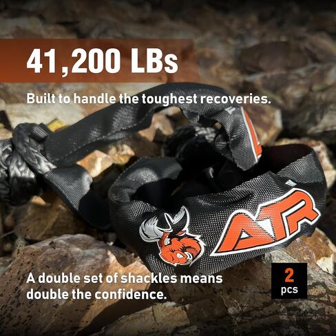 مجموعة Soft Shackle Recovery Kit 66،200 رطل-3/4 "× 24" حبل السحب خارج الطريق مع الأكمام ، والخدمة الشديدة لسيارة الجيب ، والشاحنة ، و UTV ، و ATV (جهاز كمبيوتر واحد) بواسطة ATR in Kuwait