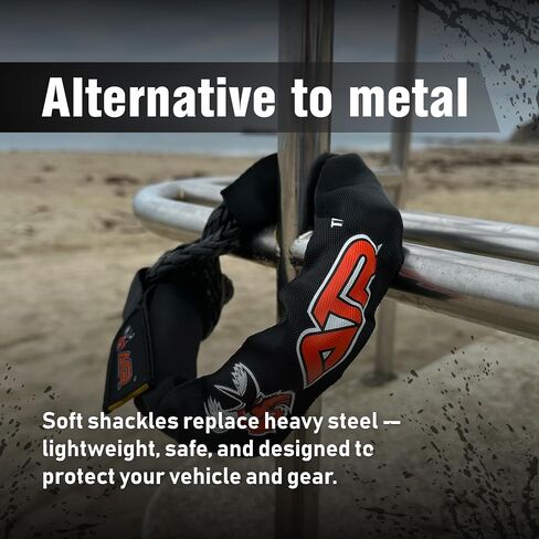 مجموعة Soft Shackle Recovery Kit 66،200 رطل-3/4 "× 24" حبل السحب خارج الطريق مع الأكمام ، والخدمة الشديدة لسيارة الجيب ، والشاحنة ، و UTV ، و ATV (جهاز كمبيوتر واحد) بواسطة ATR in Kuwait