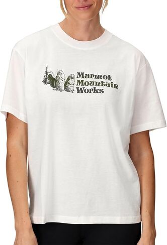 Marmot Women's MMW قميص تي شيرت-شاشة مطبوعة على الشاشة على مزيج من القطن الناعم والبلد والبيئة الصديقة للبيئة in Saudi Arabia