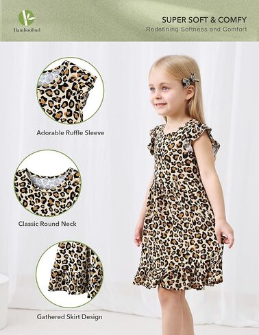 Toddler Girls Dress Viscose from Bamboo Ruffle Backless Sleeveless Kids Casual Party Dresses 2T-6Y in Kuwait