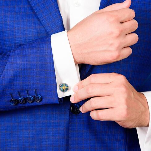 Thors Hammer Cufflinks for Men Sterling Silver Mjölnir Abalone Shell Cuff Links Amulet Jewelry for Men Father Business Tuxedo Groomsmen in Saudi Arabia