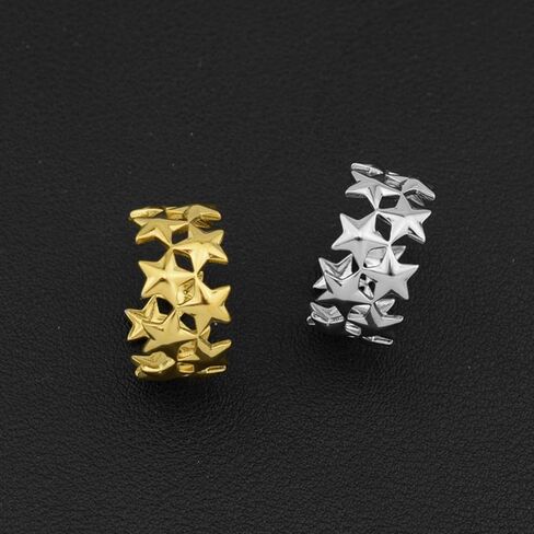 Chunky Gold Rings for Women Vintage Gold Star Rings Statement Wide Chunky Rings Non Tarnish Trendy Irregular Rings Fashion Thumb Rings in Saudi Arabia