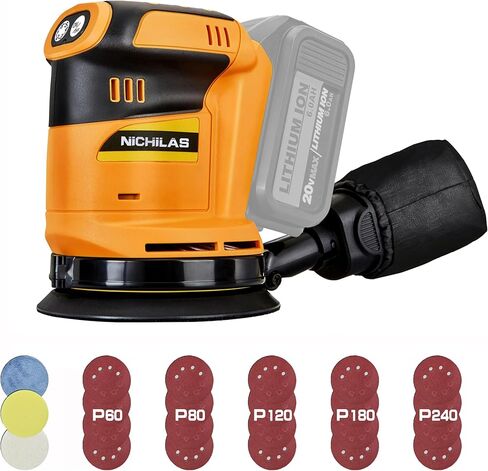 Orbit Sander Compatible with DEWALT 20V Battery, 5" electric Sander with Dust Collector for Sanding and Polishing (BATTERY NOT INCLUDE) in Saudi Arabia