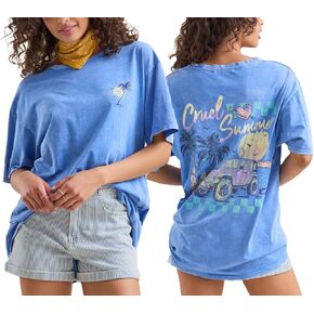 Oversized Graphic Tshirts for Women Teens Y2K Flower Short Sleeve Baggy Shirts Summer Aesthetic Beachy Coastal Tops in Saudi Arabia