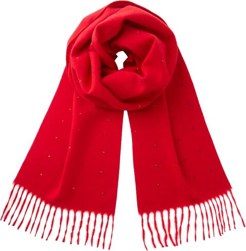 CALVIN & OLIVIA Ultra-Soft Winter Cashmere Feel Scarf Warm Long Unisex Winter Scarves Perfect Holiday Gift for Women Men Amazing Two Tone Purple Lavender in Kuwait