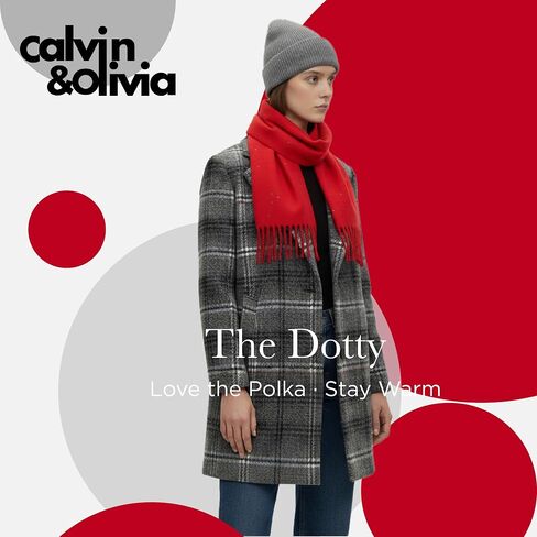 CALVIN & OLIVIA Ultra-Soft Winter Cashmere Feel Scarf Warm Long Unisex Winter Scarves Perfect Holiday Gift for Women Men Amazing Two Tone Purple Lavender in Kuwait