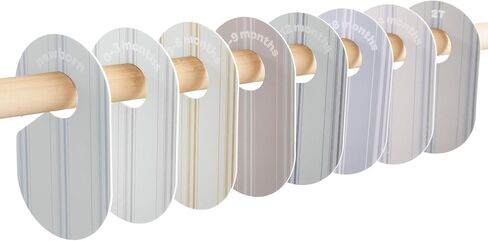 3 Sprouts Baby Closet Dividers Set of 8 - Baby Clothes Organizer Toddler Hanger, Double-Sided Size Labels - Nursery Organization for Baby Clothing Newborn Infant to 2T Boy & Girl - Double Dot in Kuwait