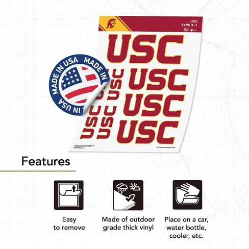 ملصق صبار الصحراء USC ملصق جامعة جنوب كاليفورنيا أحصنة طروادة ملصقات الفينيل شارات الكمبيوتر المحمول زجاجة ماء سجل قصاصات السيارة T3 (النوع 3-3) in Kuwait