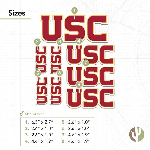 ملصق صبار الصحراء USC ملصق جامعة جنوب كاليفورنيا أحصنة طروادة ملصقات الفينيل شارات الكمبيوتر المحمول زجاجة ماء سجل قصاصات السيارة T3 (النوع 3-3) in Kuwait