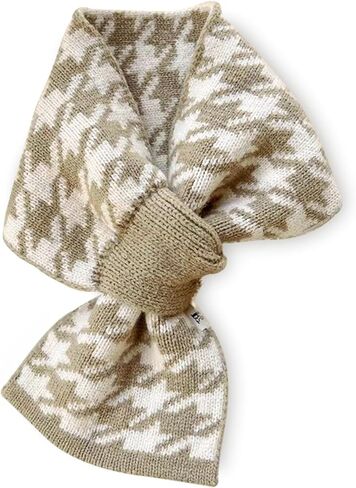 Winter Warm Knitted Scarf Women's Premium Houndstooth Collar Scarves in Kuwait