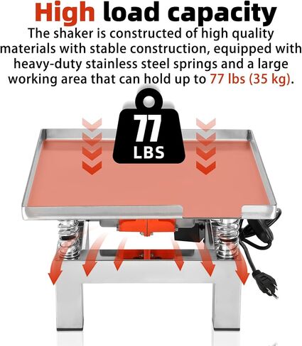 35×35cm Concrete Vibration Table, 110V Small Vibrating Test Bench Stainless Steel 44 lbs for reducing material gaps and increasing concrete compactness in Saudi Arabia