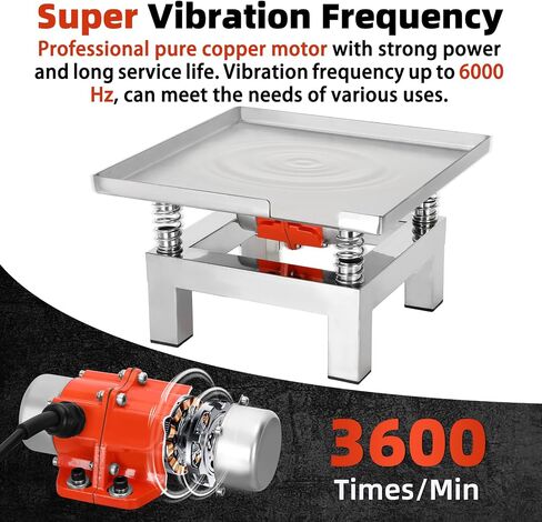 35×35cm Concrete Vibration Table, 110V Small Vibrating Test Bench Stainless Steel 44 lbs for reducing material gaps and increasing concrete compactness in Saudi Arabia