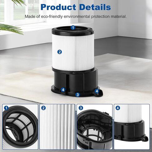 8 Pcs IP1251 IP3251 HEPA Filter Replacement Compatible with Shark Cordless PowerDetect Clean and Empty Lightweight Stick Vacuum, 1 Post-Motor HEPA Filter, 3 Pre-Motor Filter sets, 1 Cleaning Brush in Kuwait