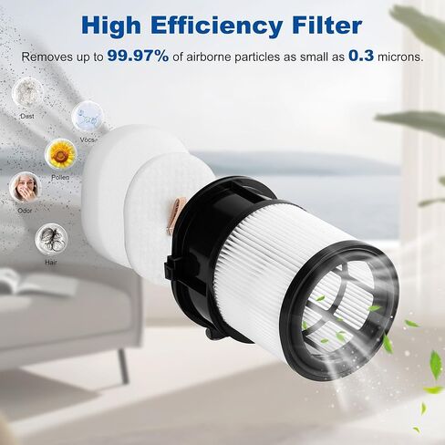 8 Pcs IP1251 IP3251 HEPA Filter Replacement Compatible with Shark Cordless PowerDetect Clean and Empty Lightweight Stick Vacuum, 1 Post-Motor HEPA Filter, 3 Pre-Motor Filter sets, 1 Cleaning Brush in Kuwait