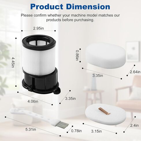 8 Pcs IP1251 IP3251 HEPA Filter Replacement Compatible with Shark Cordless PowerDetect Clean and Empty Lightweight Stick Vacuum, 1 Post-Motor HEPA Filter, 3 Pre-Motor Filter sets, 1 Cleaning Brush in Kuwait
