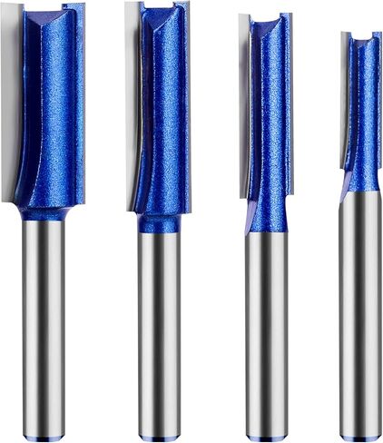 Pattern Flush Trim Router Bits 1/4 Shank, Bottom Bearing Pattern Router bit Set, Cutting Diameter: 1/2", Cutting Height Respectively 1/2", 3/4", 1", 1-1/2" for Home DIY and Woodworking in Saudi Arabia