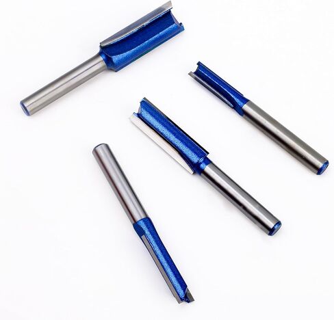 Pattern Flush Trim Router Bits 1/4 Shank, Bottom Bearing Pattern Router bit Set, Cutting Diameter: 1/2", Cutting Height Respectively 1/2", 3/4", 1", 1-1/2" for Home DIY and Woodworking in Saudi Arabia