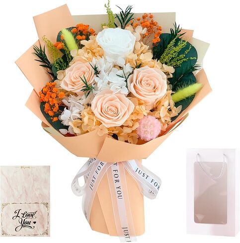 Forever Flowers for Delivery, Preserved Purple Roses Flowers Gift for Her, Mom, Wife, Women Birthday, Anniversary in Kuwait