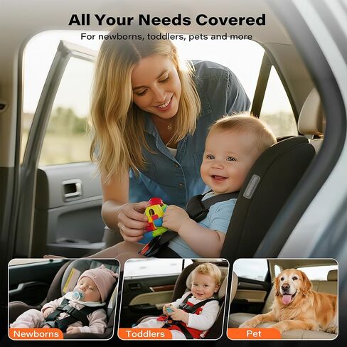 A2C Wireless Baby Car Camera, USB Powered Baby Monitor for Car Backseat & Home, 5" HD 1080P Auto/Manual Night Vision Screen with 7-Hour Battery, Rear Facing Carseat Monitor, for Travel & Home Safety in Saudi Arabia